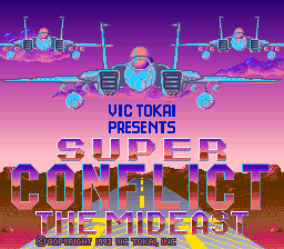 Super Conflict - The Mideast (Europe) Title Screen